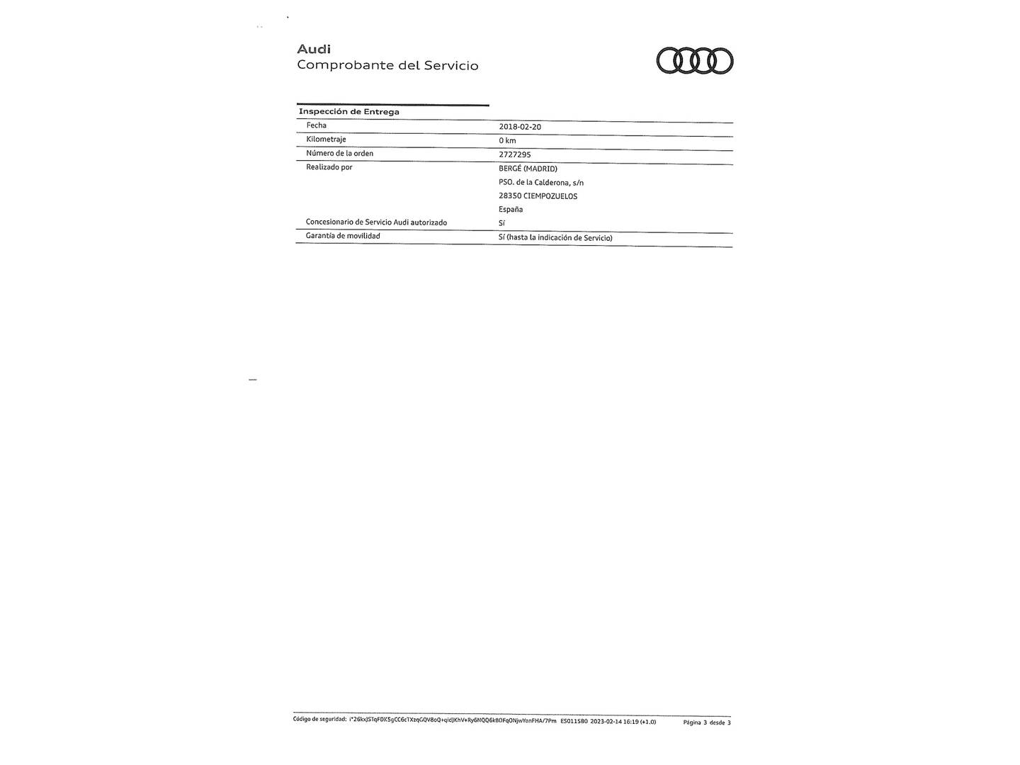 Foto del mantenimiento del Audi Q3 Audi Q3 design edition 1.4 TFSI ultra CoD (150 CV)