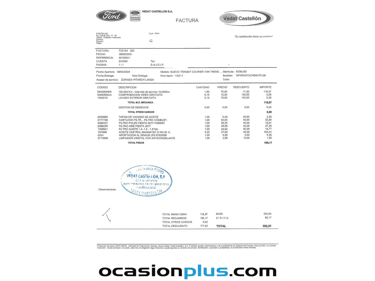 Foto Ford Transit Courier Ford Transit Courier 1.5 TDCI Trend (75 CV)