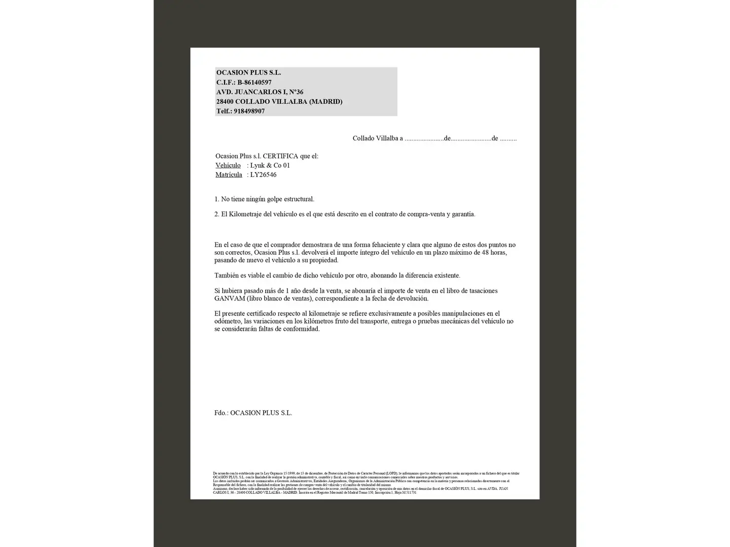 Certificado