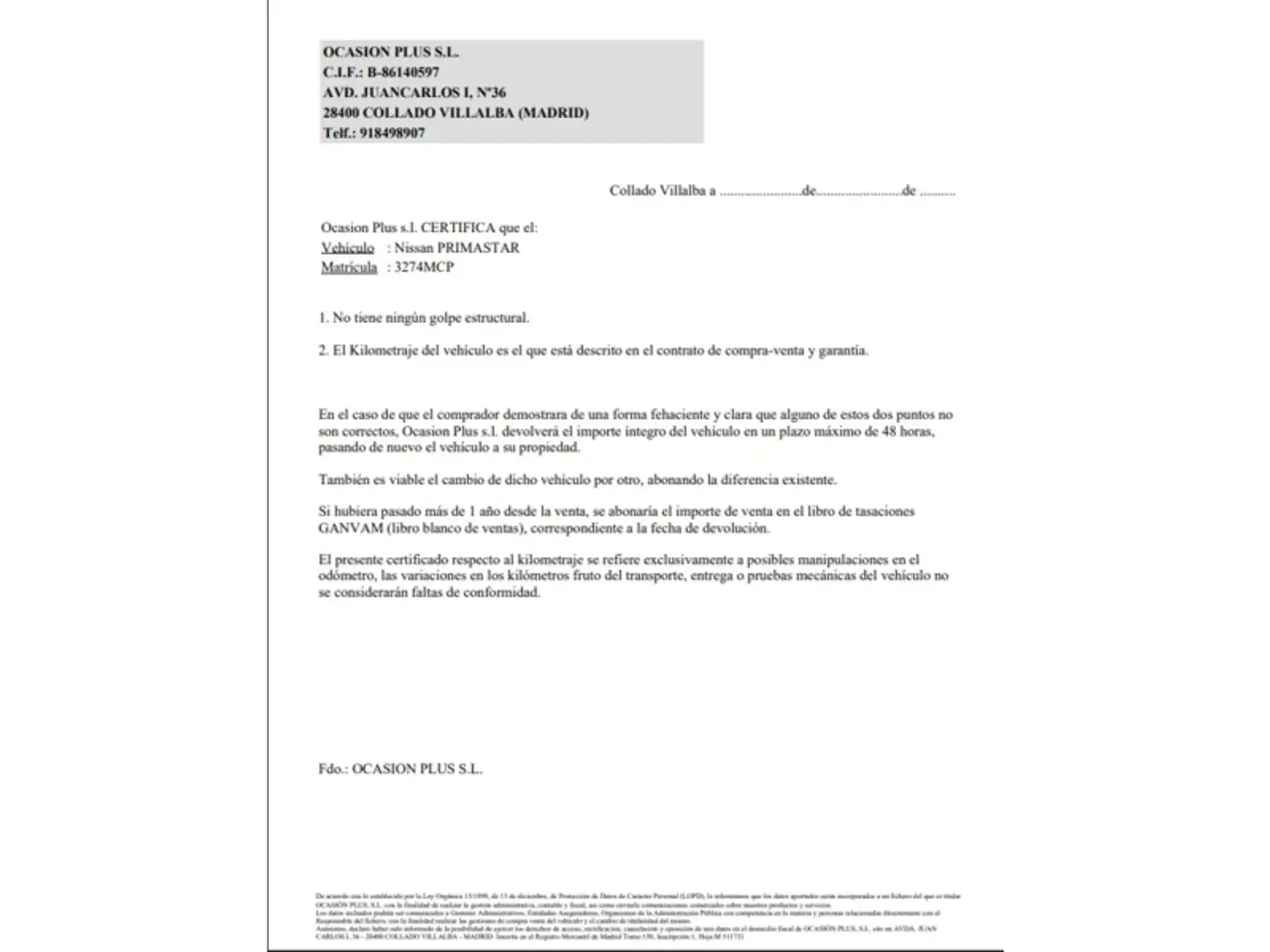 Certificado