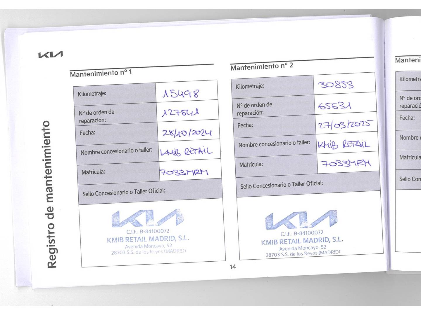 Foto del mantenimiento del KIA Sportage KIA Sportage 1.6 T-GDi MHEV Drive 4x2 (150 CV)