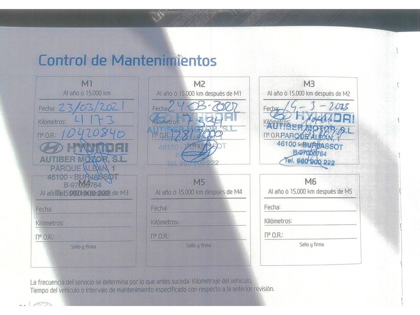 Foto del mantenimiento del Hyundai i20 Hyundai i20 1.0 TGDI Klass DT (100 CV)