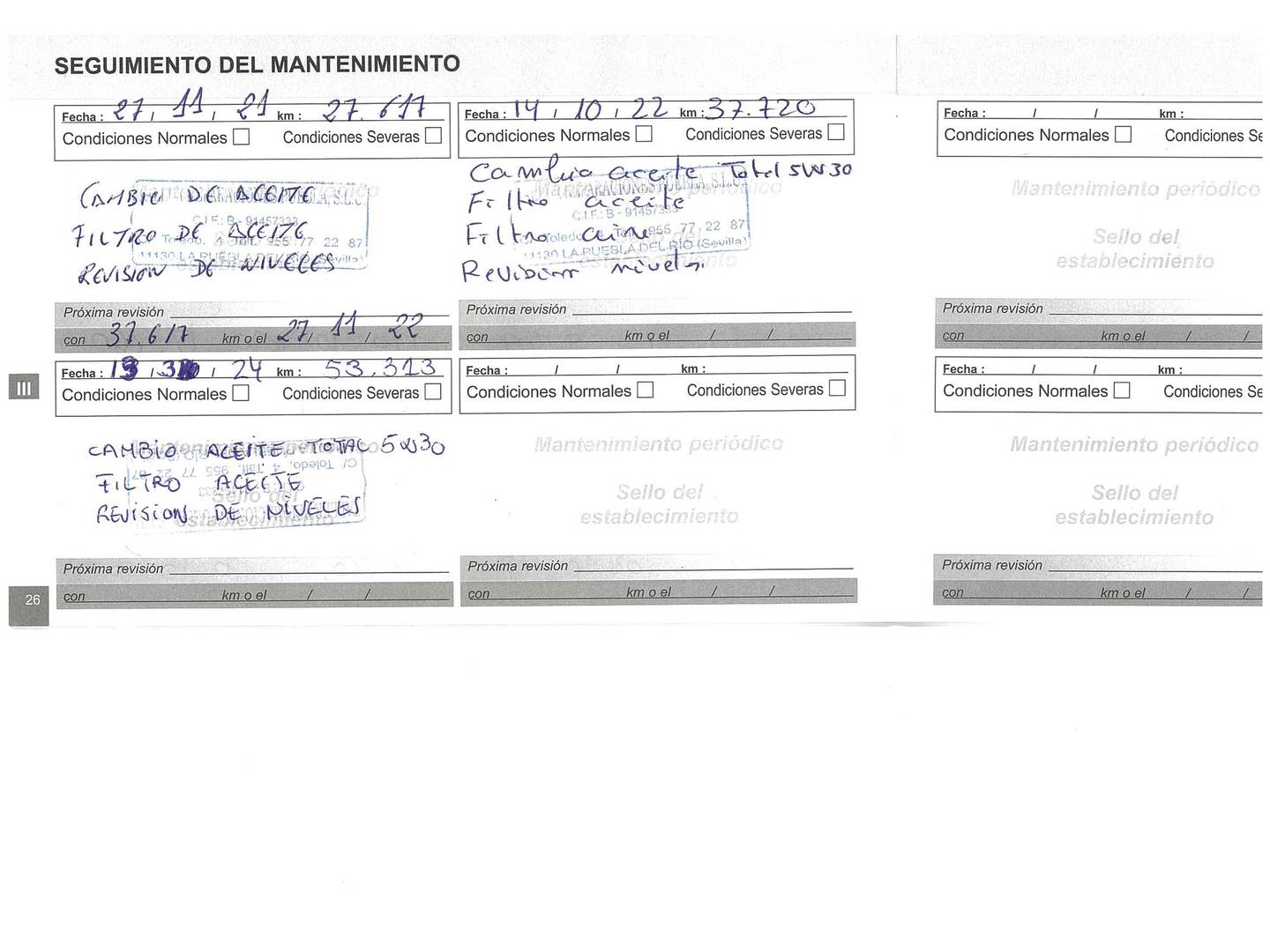 Foto del mantenimiento del Peugeot 2008 Peugeot 2008 PureTech 82 S&S Style (82 CV)