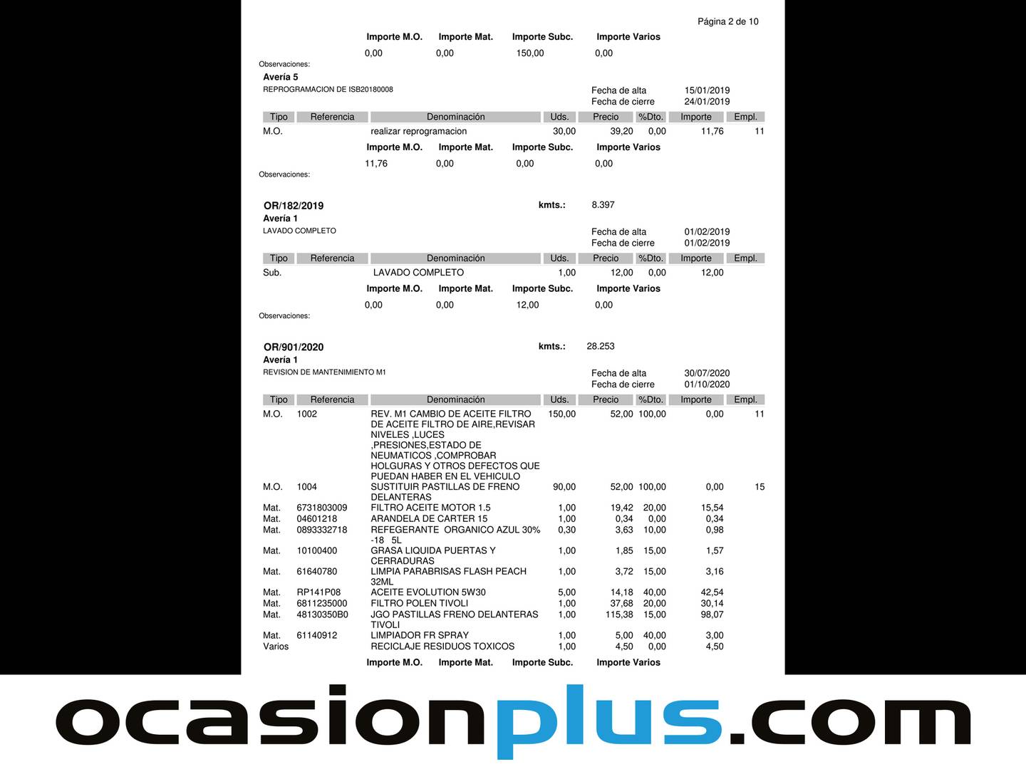 Foto del mantenimiento del SsangYong Tivoli SsangYong Tivoli D16T Premium 4x2 (115 CV)