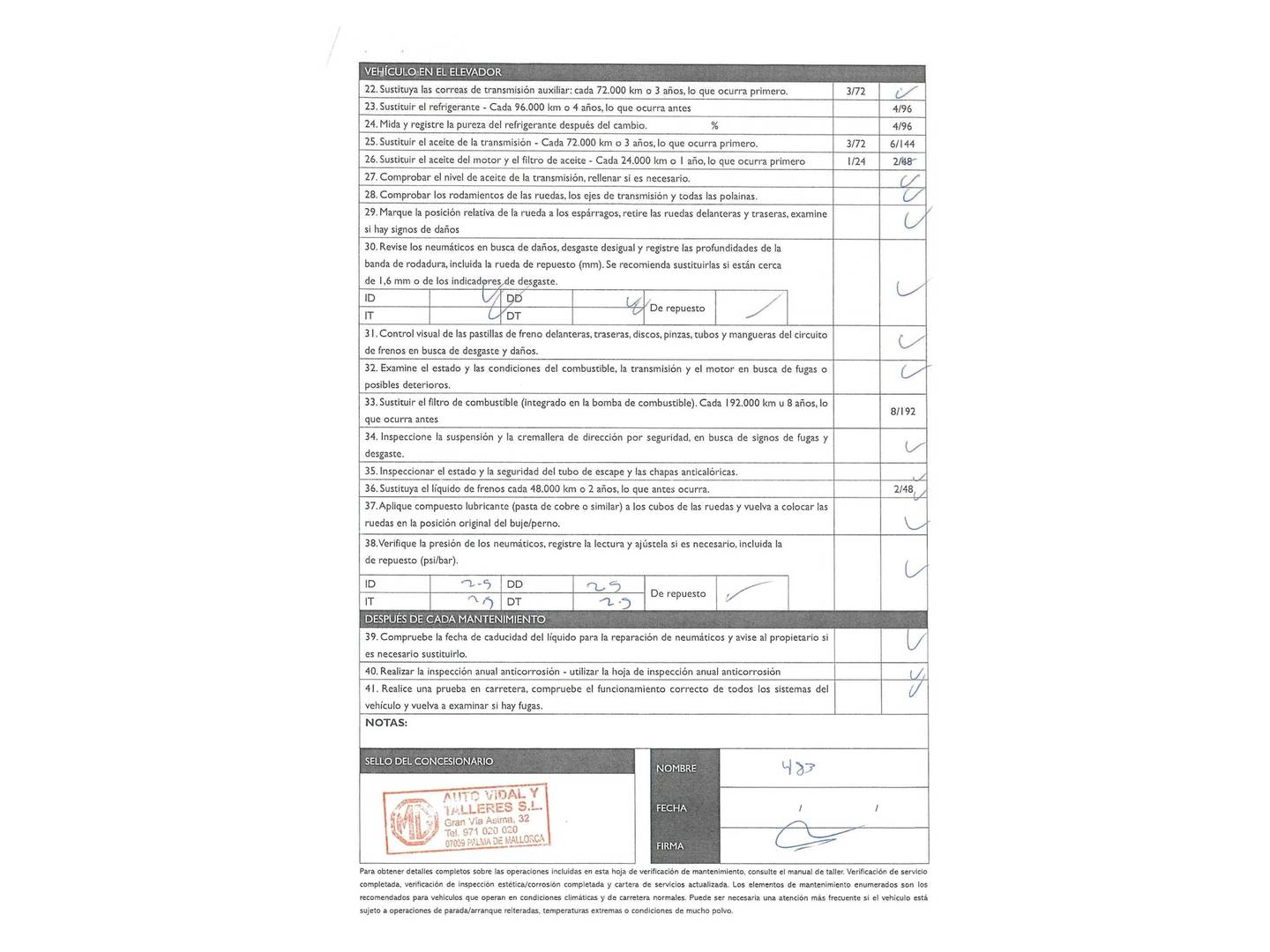 Foto del mantenimiento del MG ZS MG ZS 1.5 Comfort (106 CV)