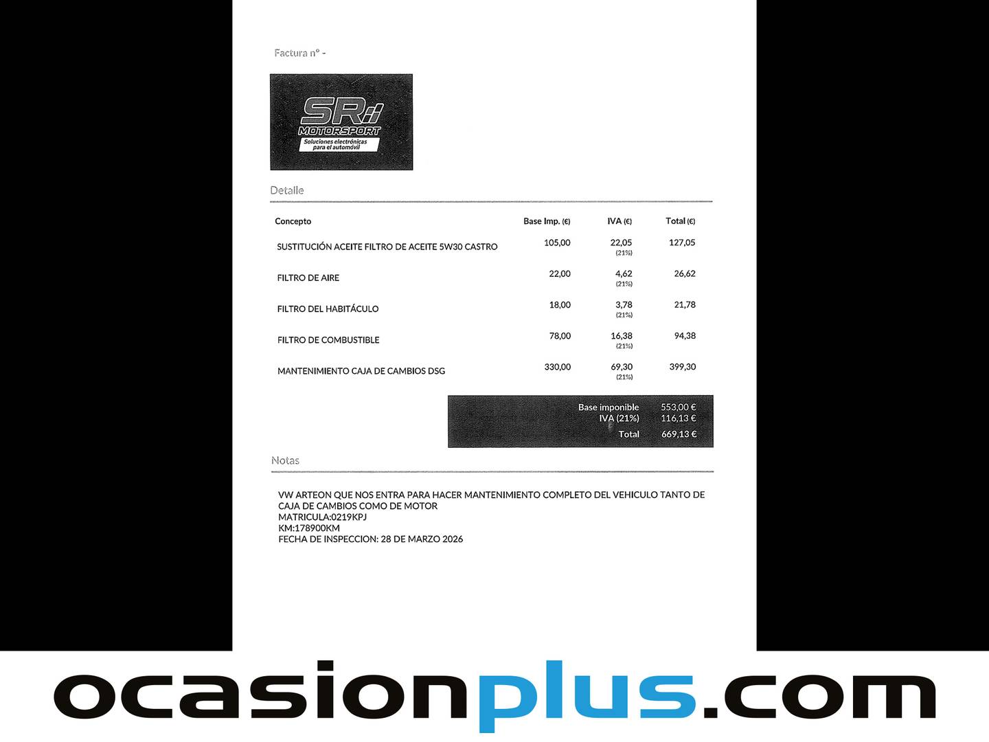 Foto del mantenimiento del Volkswagen Arteon Volkswagen Arteon Elegance 2.0 TDI (150 CV) DSG