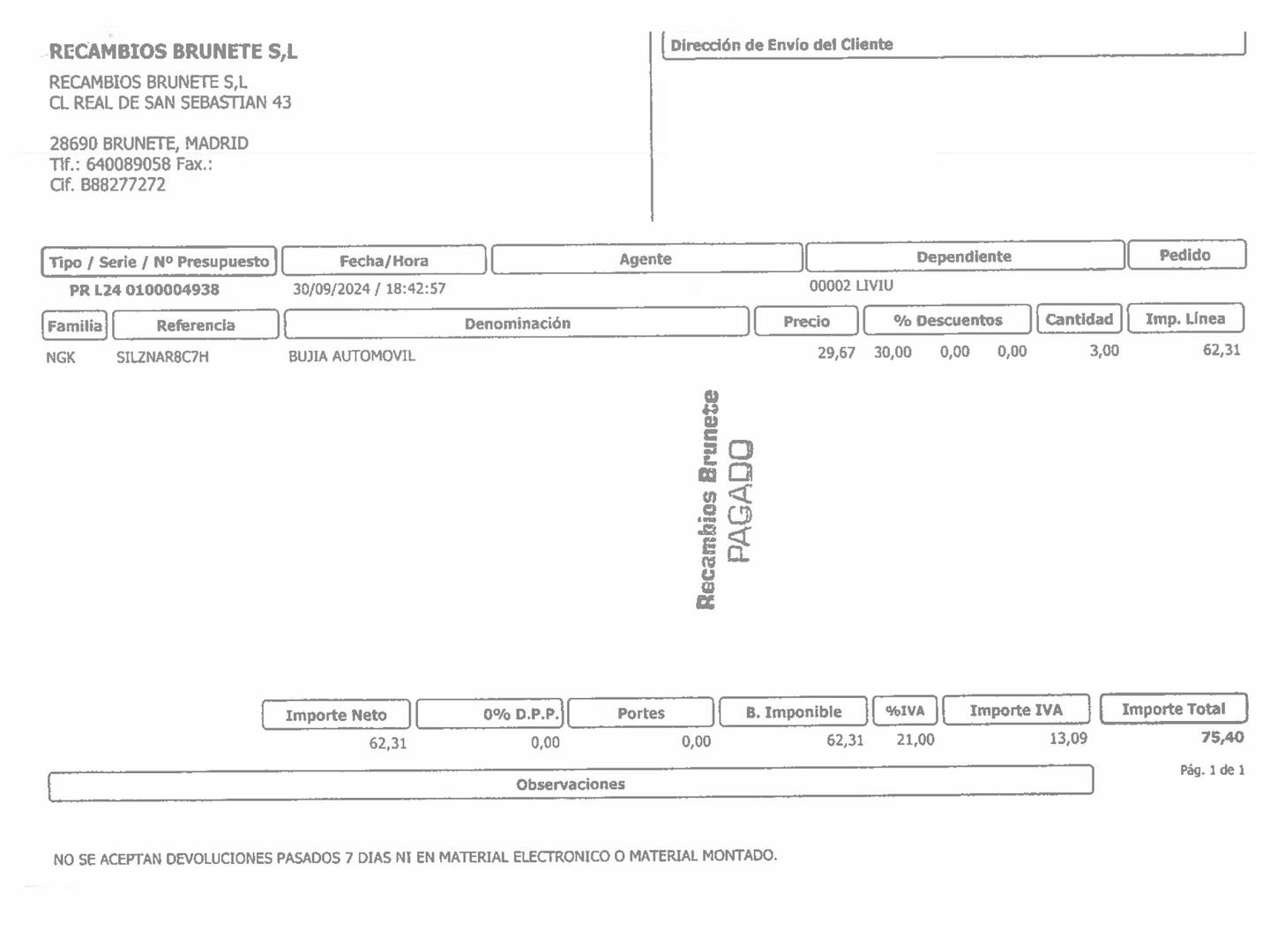 Foto del mantenimiento del Ford Focus Ford Focus 1.0 Ecoboost Business (125 CV)