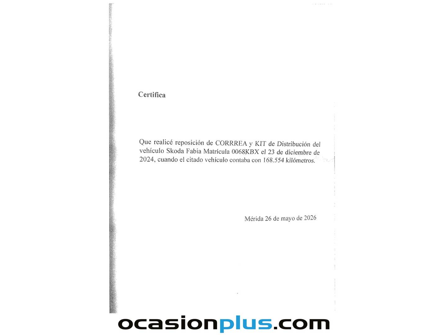 Foto del mantenimiento del Skoda Fabia Skoda Fabia 1.4 TDI Business (75 CV)