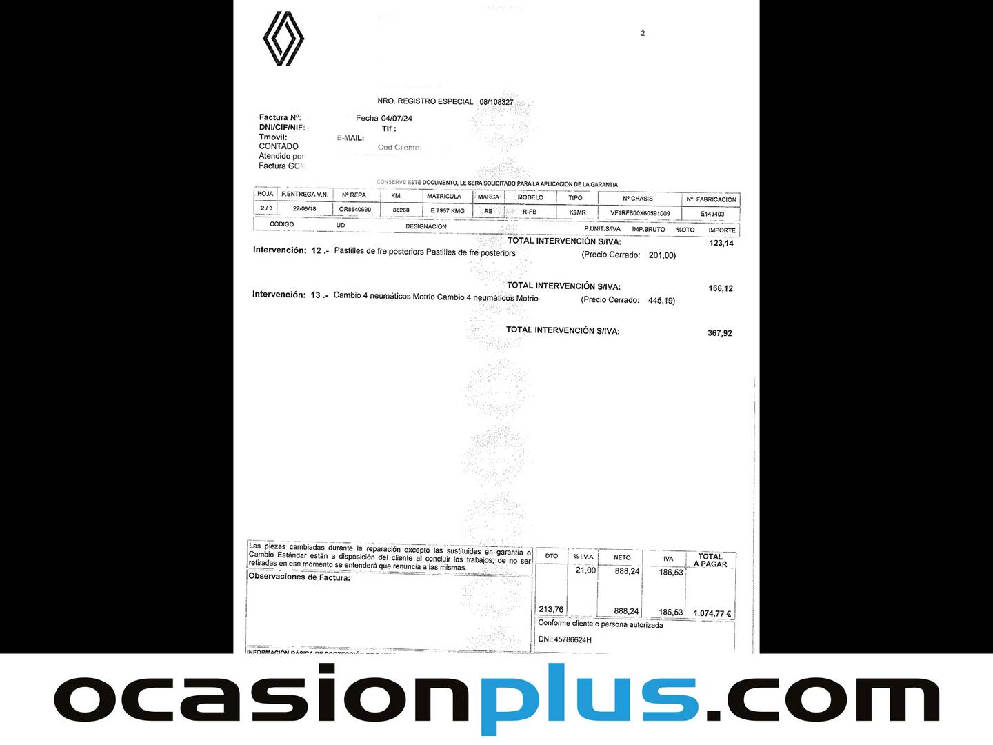 Foto del mantenimiento del Renault Mégane Renault Megane Sport Tourer Bose Energy TCe (130 CV) EDC