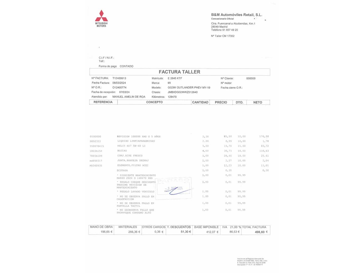 Foto Mitsubishi Outlander Mitsubishi Outlander 2.4 PHEV Kaiteki+ 4WD Auto (224 CV)