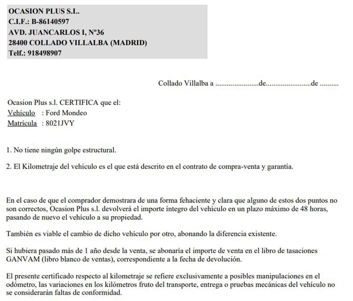 Certificado