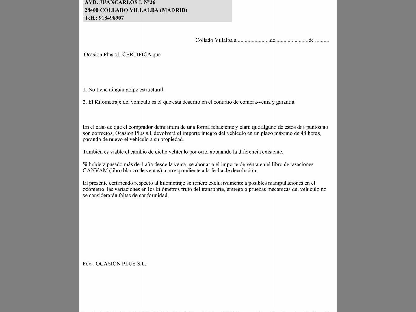 Foto del certificado del Peugeot 2008 Peugeot 2008 Allure Hybrid eDCS6 (145 CV)