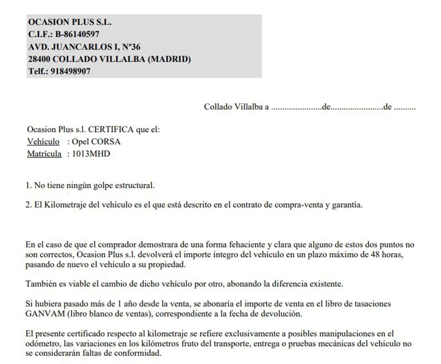 Certificado