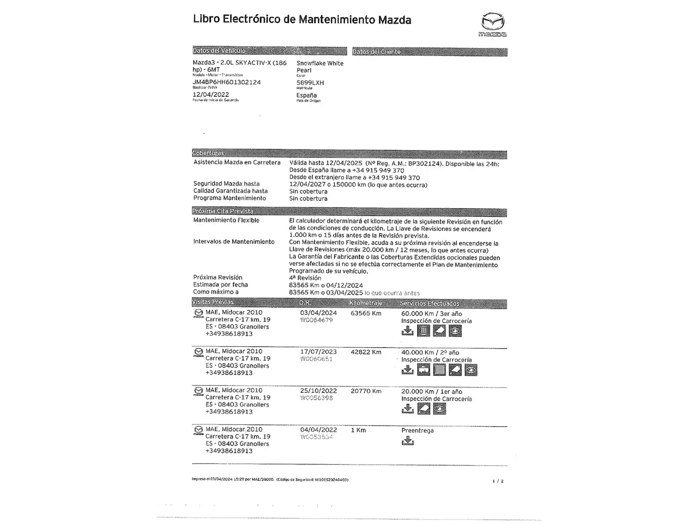 Foto Mazda Mazda3 Mazda Mazda 3 2.0 e-SKYACTIV-X Homura (186 CV)