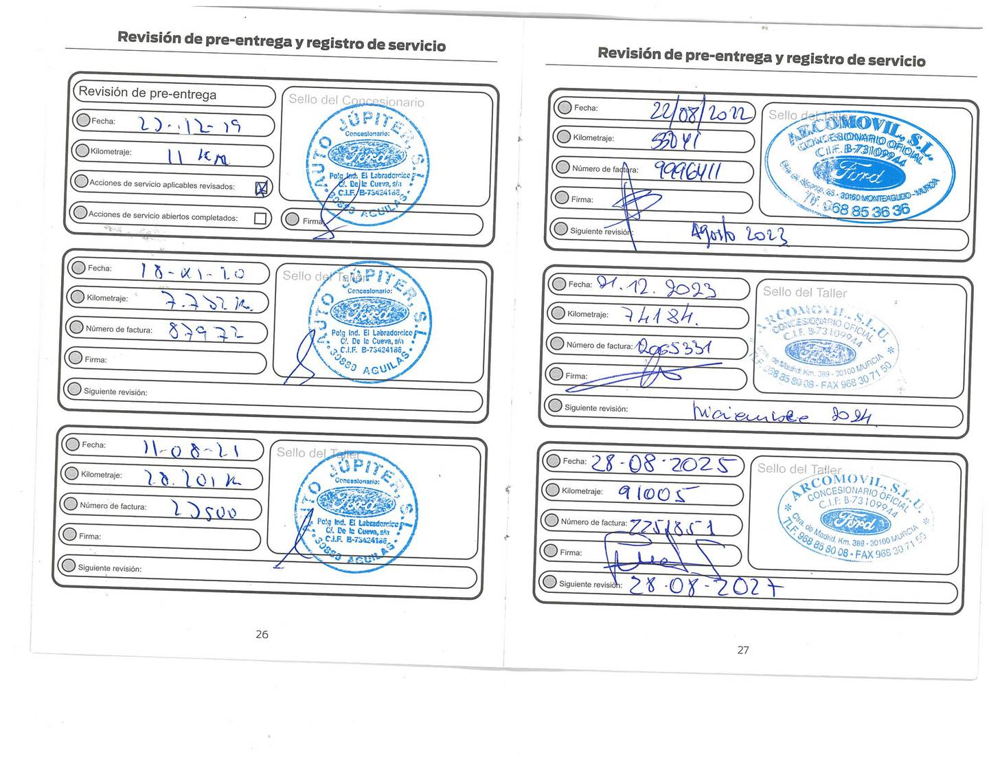 Foto del mantenimiento del Ford EcoSport Ford EcoSport 1.0 EcoBoost ST Line Black Edition (125 CV)