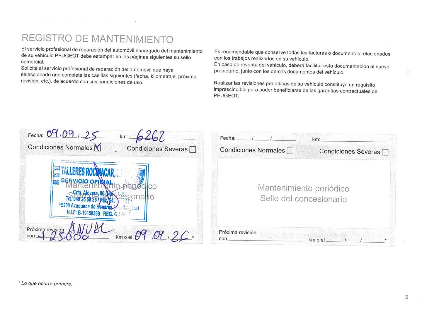 Foto del mantenimiento del Peugeot 2008 Peugeot 2008 Allure Hybrid eDCS6 (136 CV)