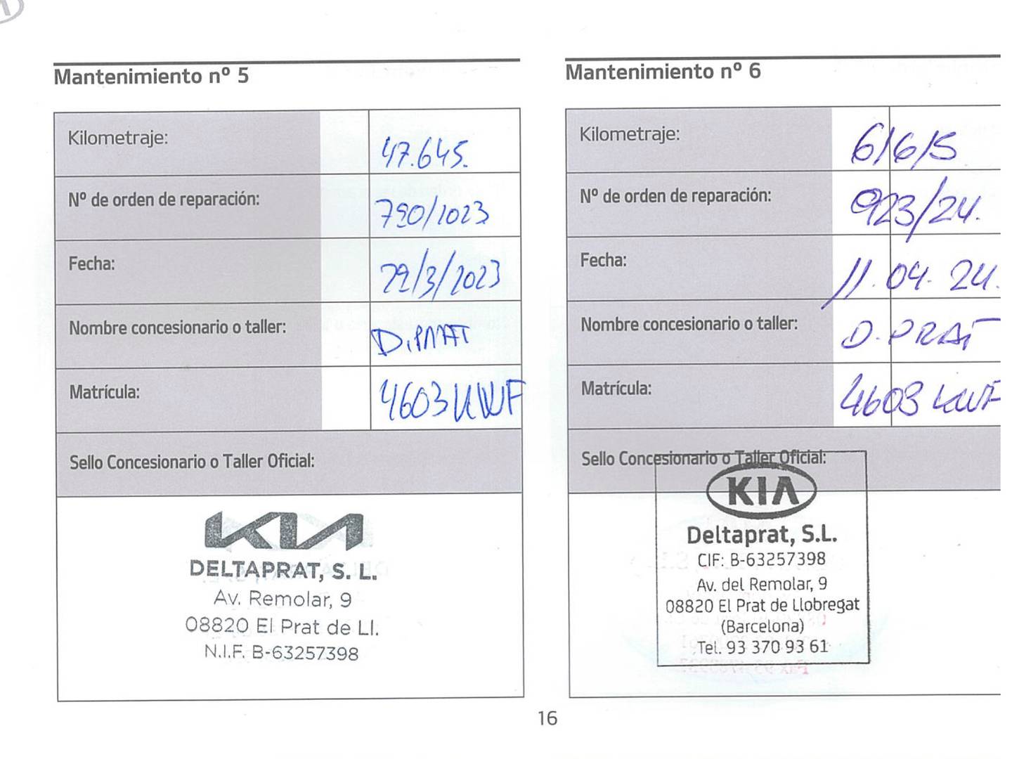 Foto del mantenimiento del KIA Ceed KIA Ceed 1.4 CVVT Drive (100 CV)