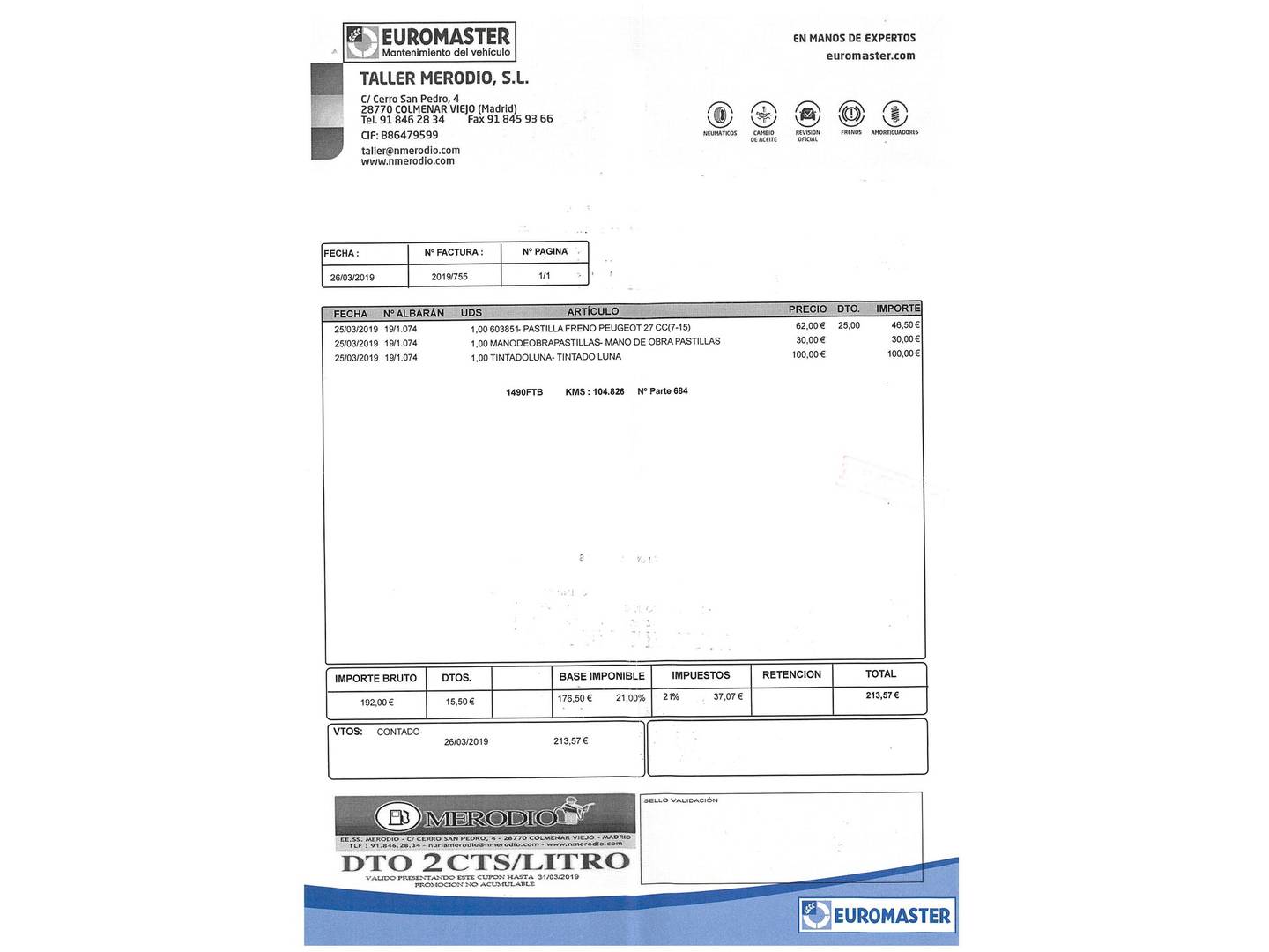 Foto del mantenimiento del Peugeot 207 Peugeot 207 1.6 VTi 16v XS (120 CV)