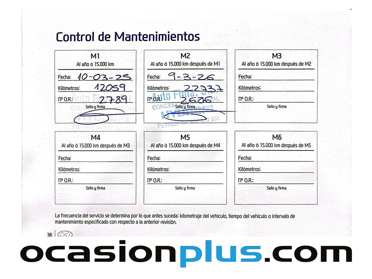 Foto del mantenimiento del Hyundai i20 Hyundai i20 1.0 TGDI Klass (100 CV)