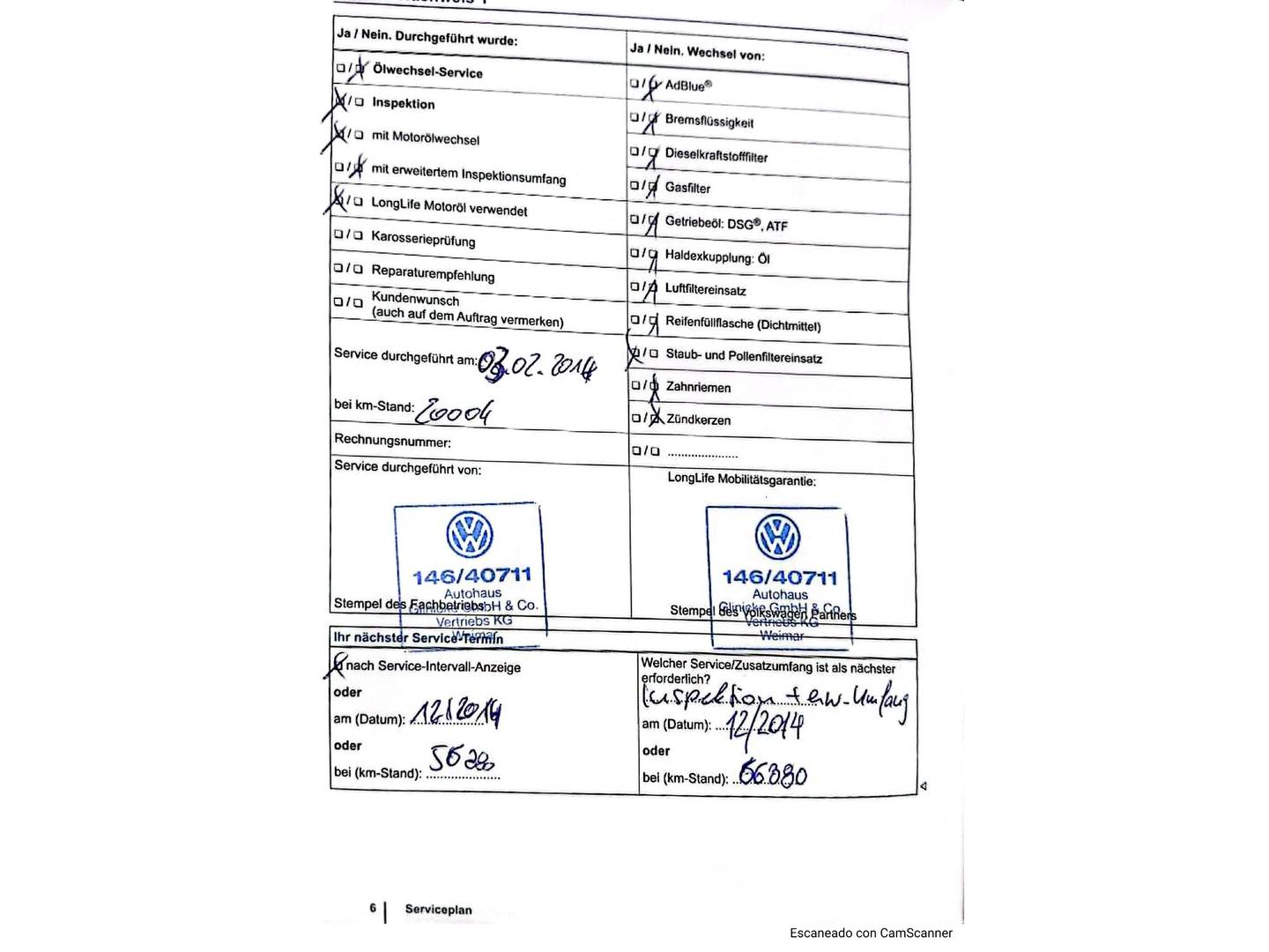 Foto del mantenimiento del Volkswagen Golf Volkswagen Golf GTD 2.0 TDI BMT (184 CV)