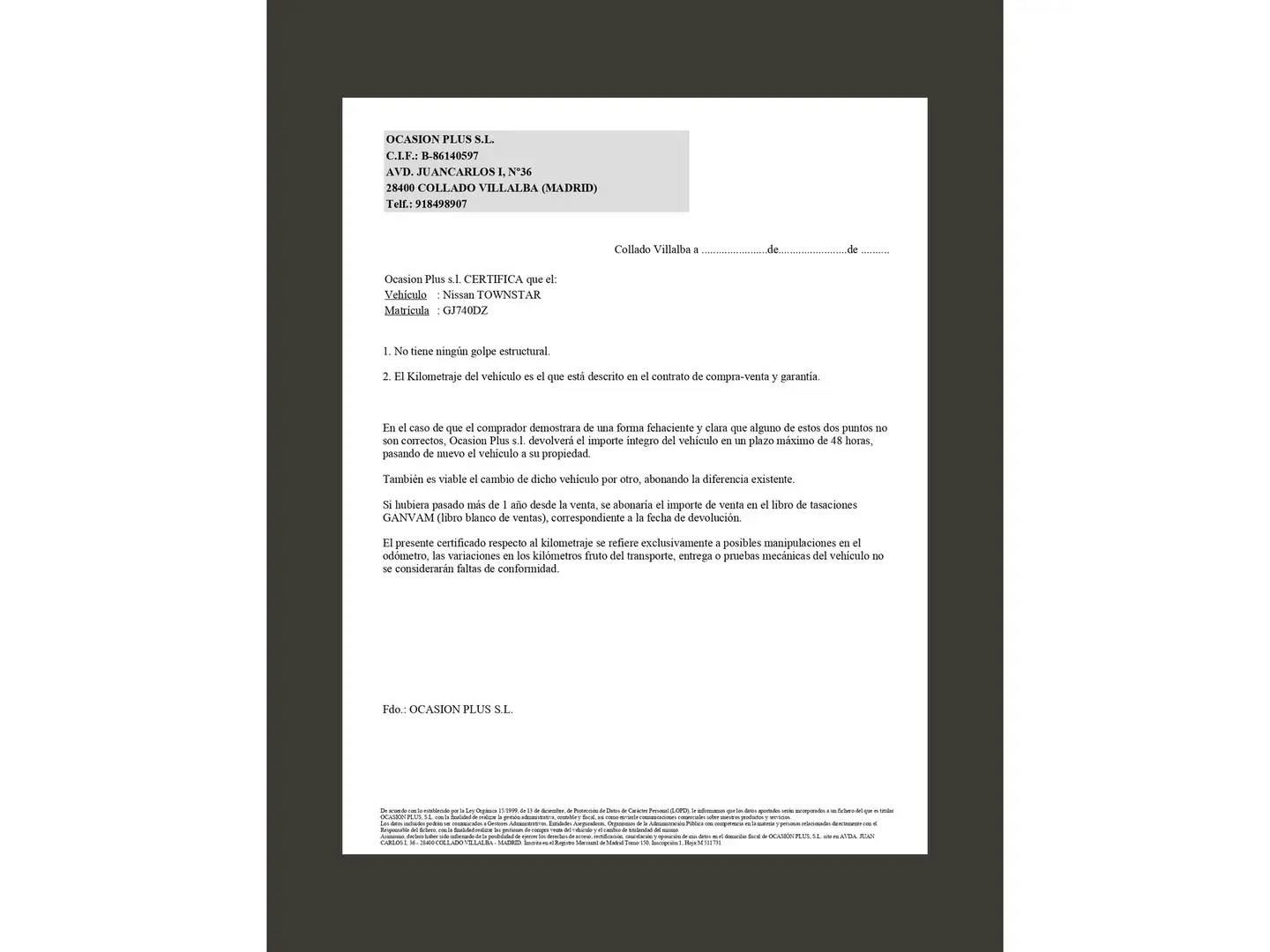Certificado