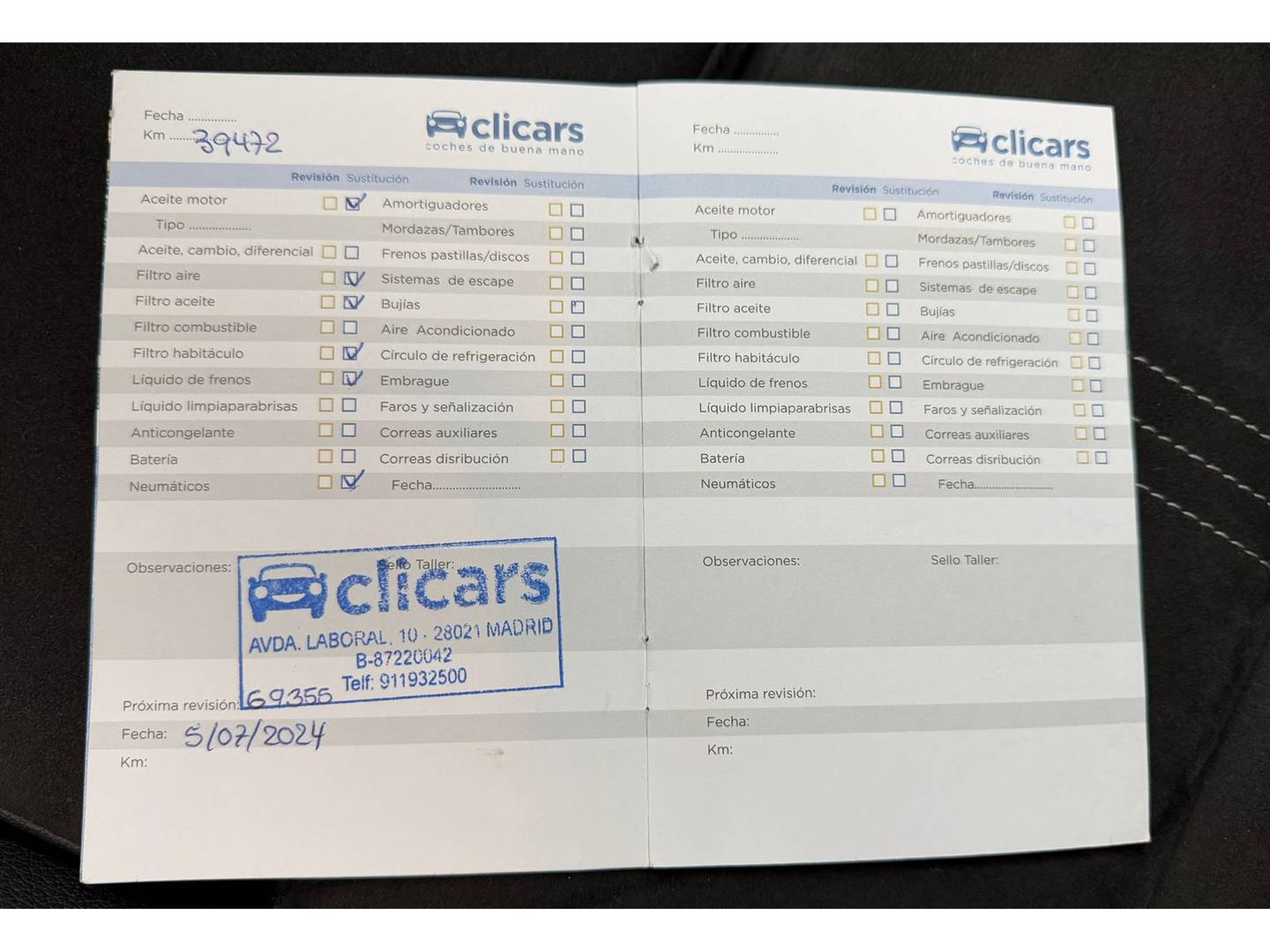 Foto del mantenimiento del Opel Astra Opel Astra 1.2T SHR Ultimate (145 CV)