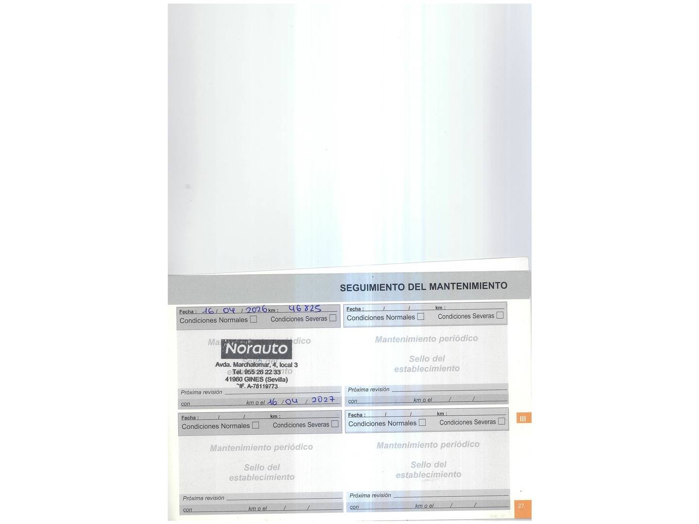 Foto del mantenimiento del Peugeot 208 Peugeot 208 Style BlueHDi (75 CV)