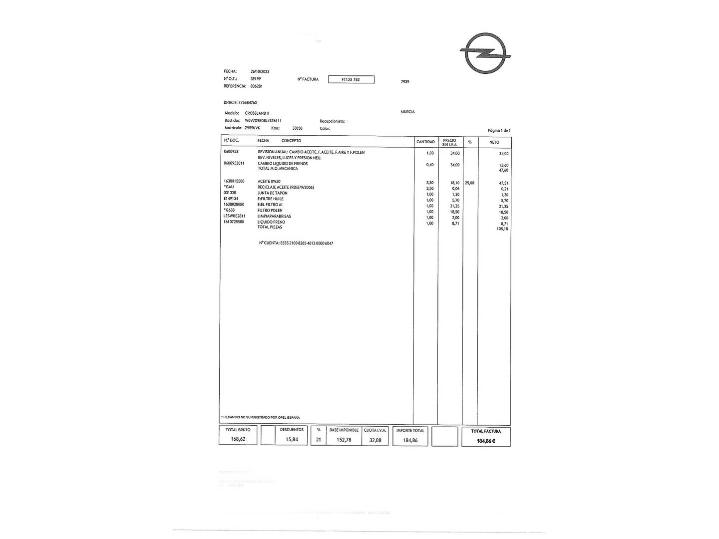 Foto Opel Crossland X Opel Crossland X 1.2 Turbo S&S ecoTEC Selective (110 CV)