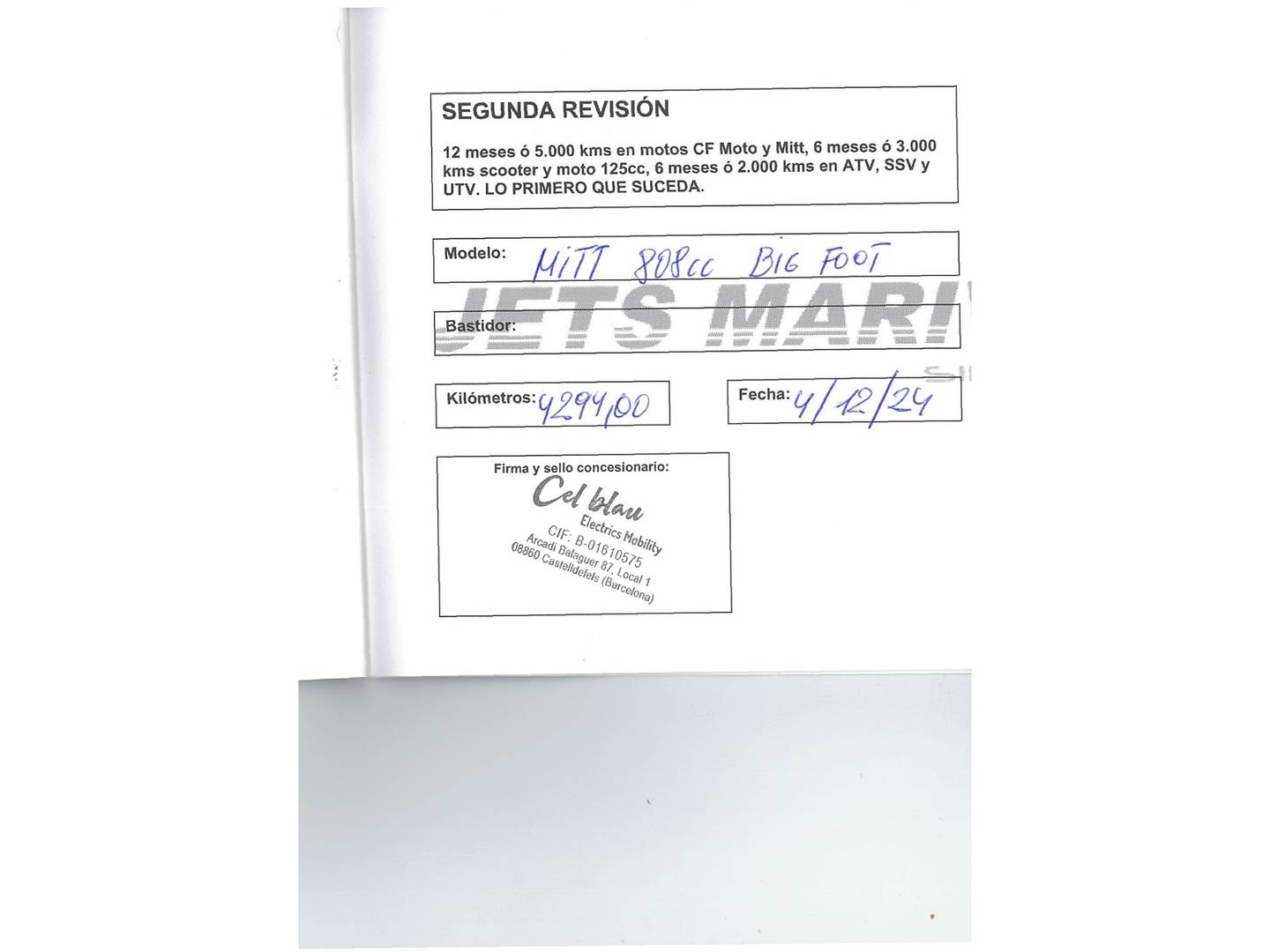 Foto MITT Big Foot 808 MITT Big Foot 808 (48 CV)