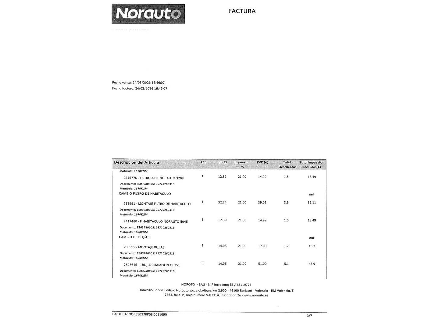 Foto del mantenimiento del Ford Fiesta Ford Fiesta 1.0 EcoBoost S&S Trend+ (100 CV)