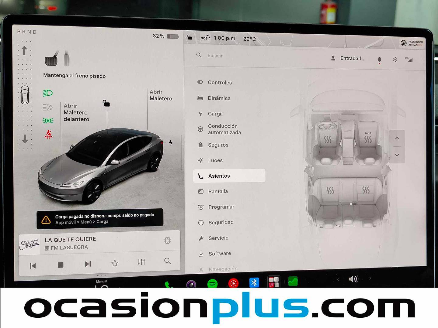 Equipamiento del Tesla Model 3 Tesla Model 3 RWD (283 CV)