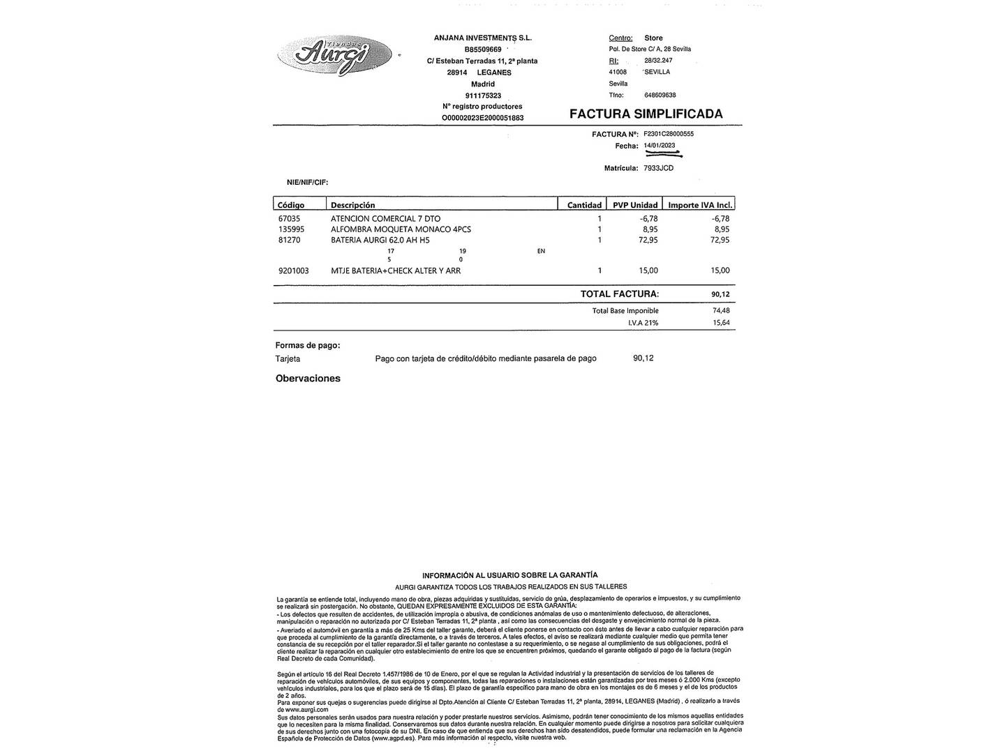 Foto del certificado del Seat Toledo Seat Toledo 1.6 TDI CR Reference (105 CV)