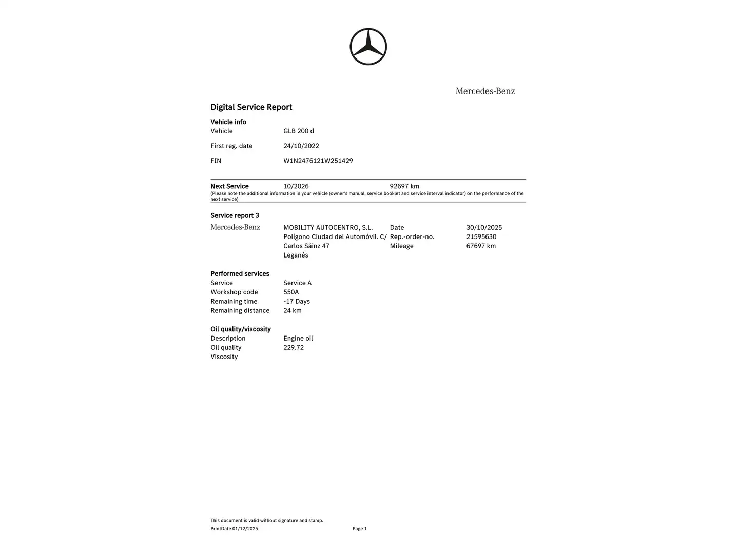 Foto Mercedes GLB Mercedes-Benz GLB 200 d (150 CV) Pack AMG