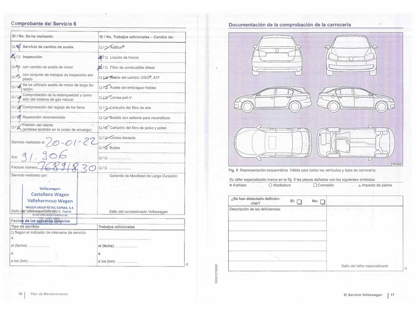 Foto del mantenimiento del Volkswagen Golf Volkswagen Golf Business 1.6 TDI BMT (105 CV)