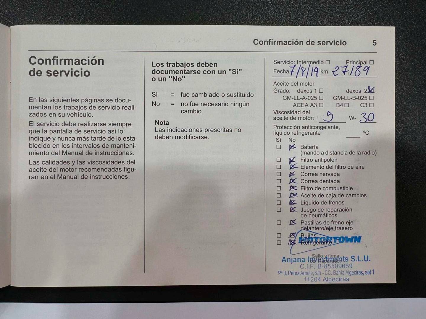 Foto del mantenimiento del Opel Mokka X Opel Mokka X 1.4 T S&S Selective 4x2 (140 CV)