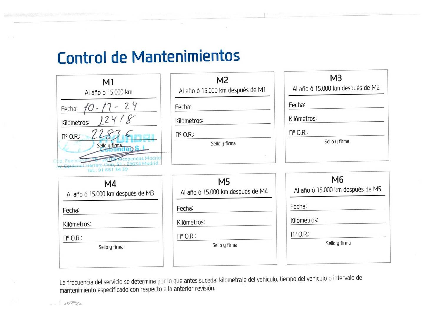 Foto del mantenimiento del Hyundai Kona Hyundai Kona 1.0 TGDi 48V Maxx 4x2  (120 CV)