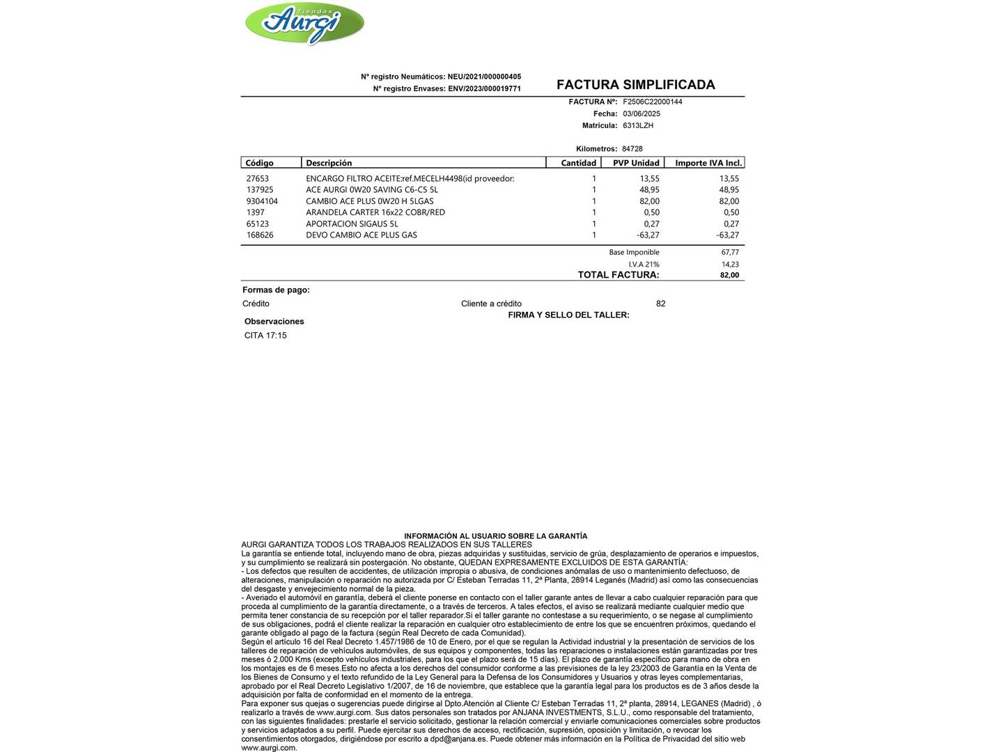 Foto del mantenimiento del Ford Puma Ford Puma 1.0 EcoBoost MHEV Titanium Design (125 CV)
