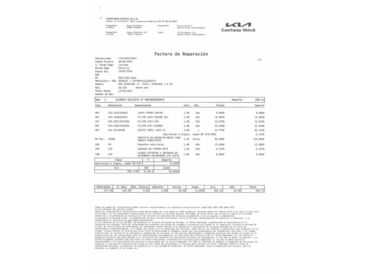 Foto KIA Sportage Kia Sportage 1.6 GDi Drive 4x2 (132 CV)