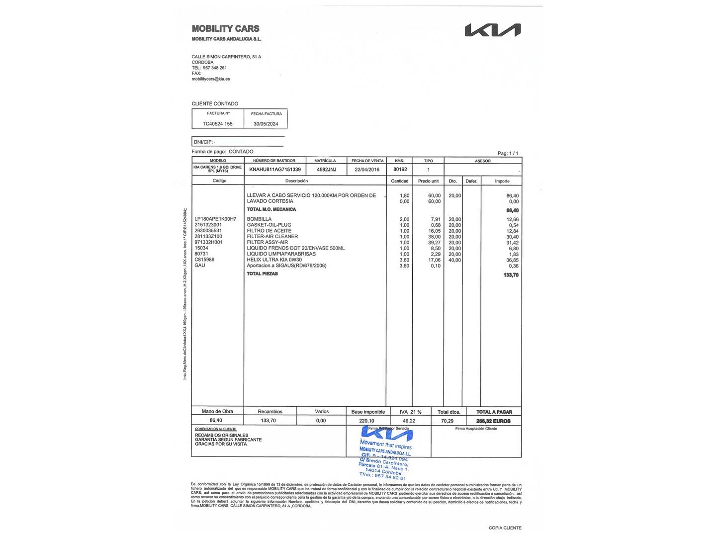 Foto KIA Carens Kia Carens 1.6 GDi Drive (135 CV)