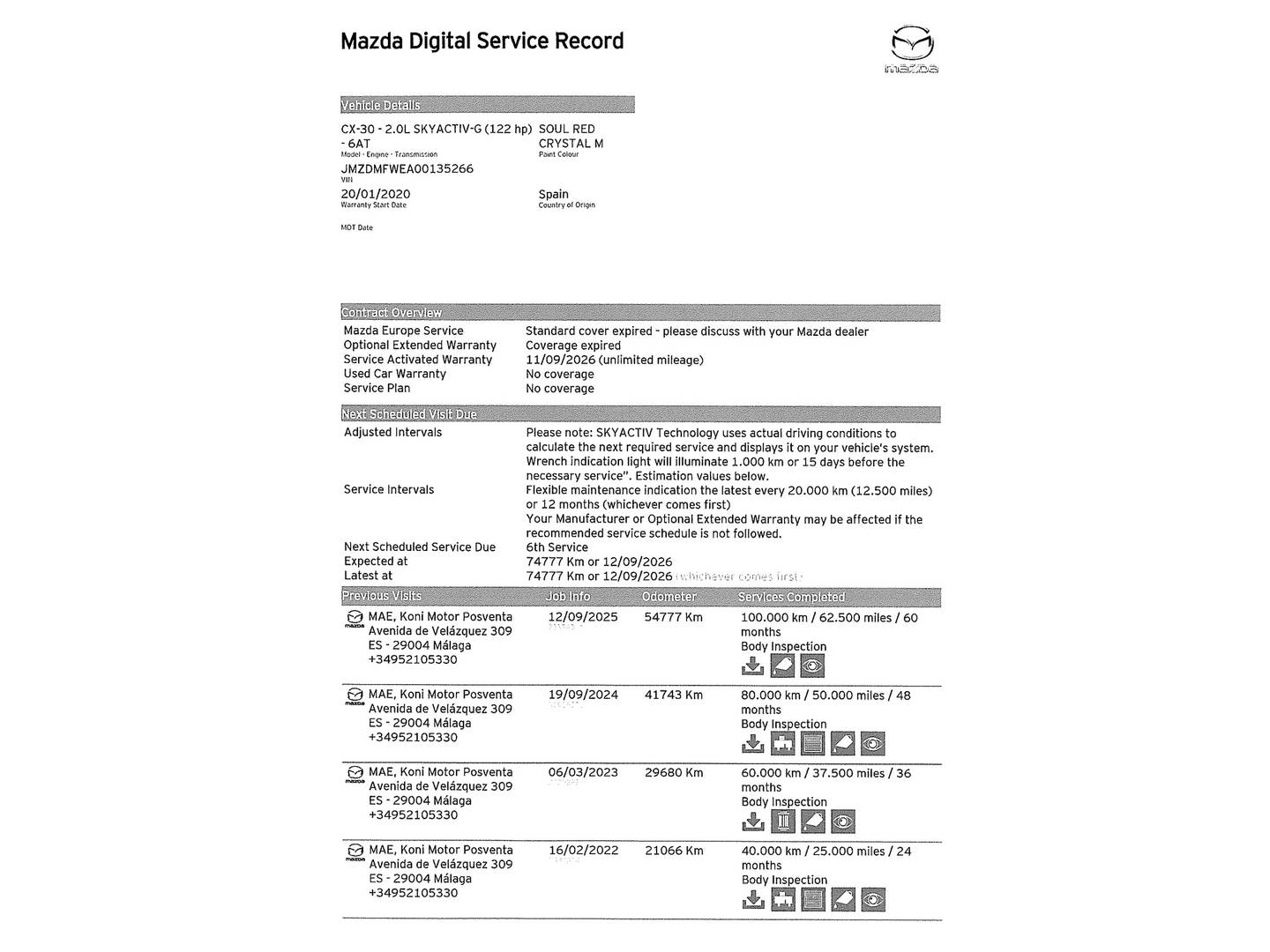 Foto Mazda CX-30 Mazda CX-30 2.0 Skyactiv-G Zenith AWD AT (122 CV)