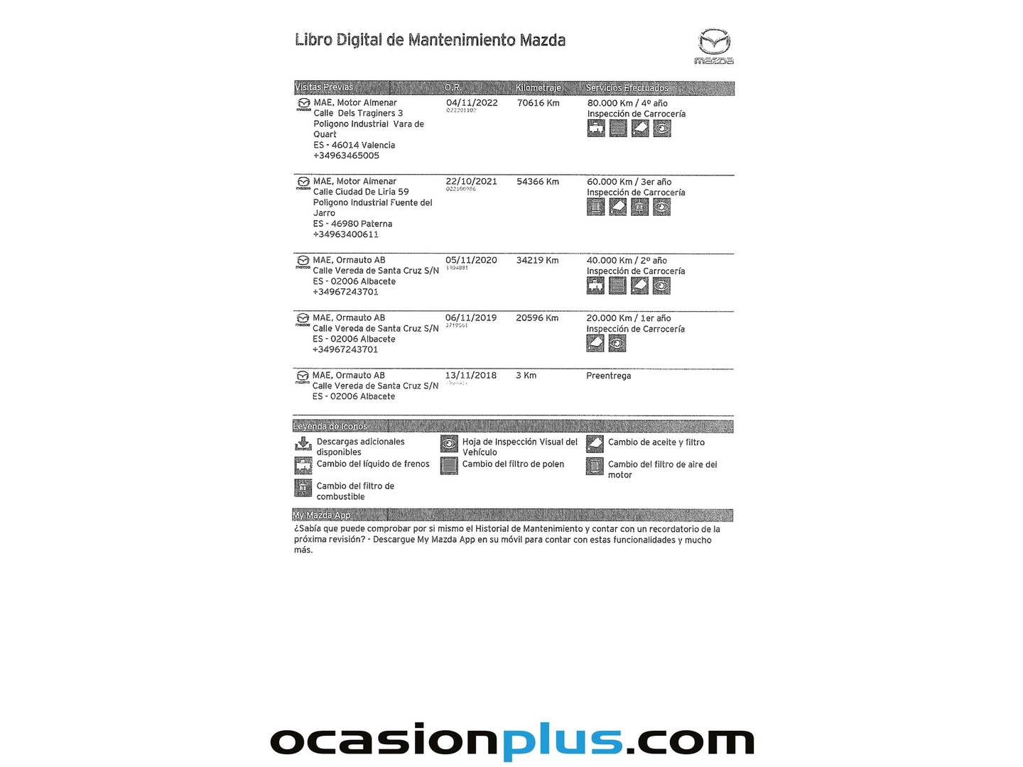 Foto del mantenimiento del Mazda CX-5 Mazda CX-5 2.2 D Zenith 2WD (150 CV)