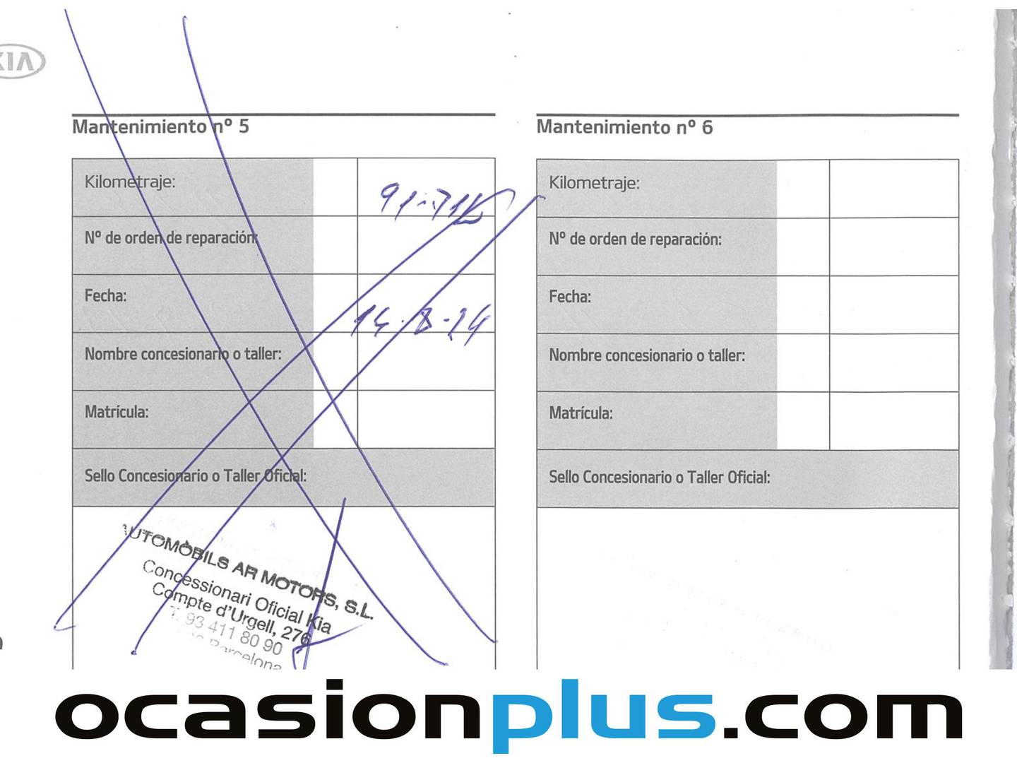 Foto del mantenimiento del KIA Stonic KIA Stonic 1.0 T-GDi Drive (100 CV)