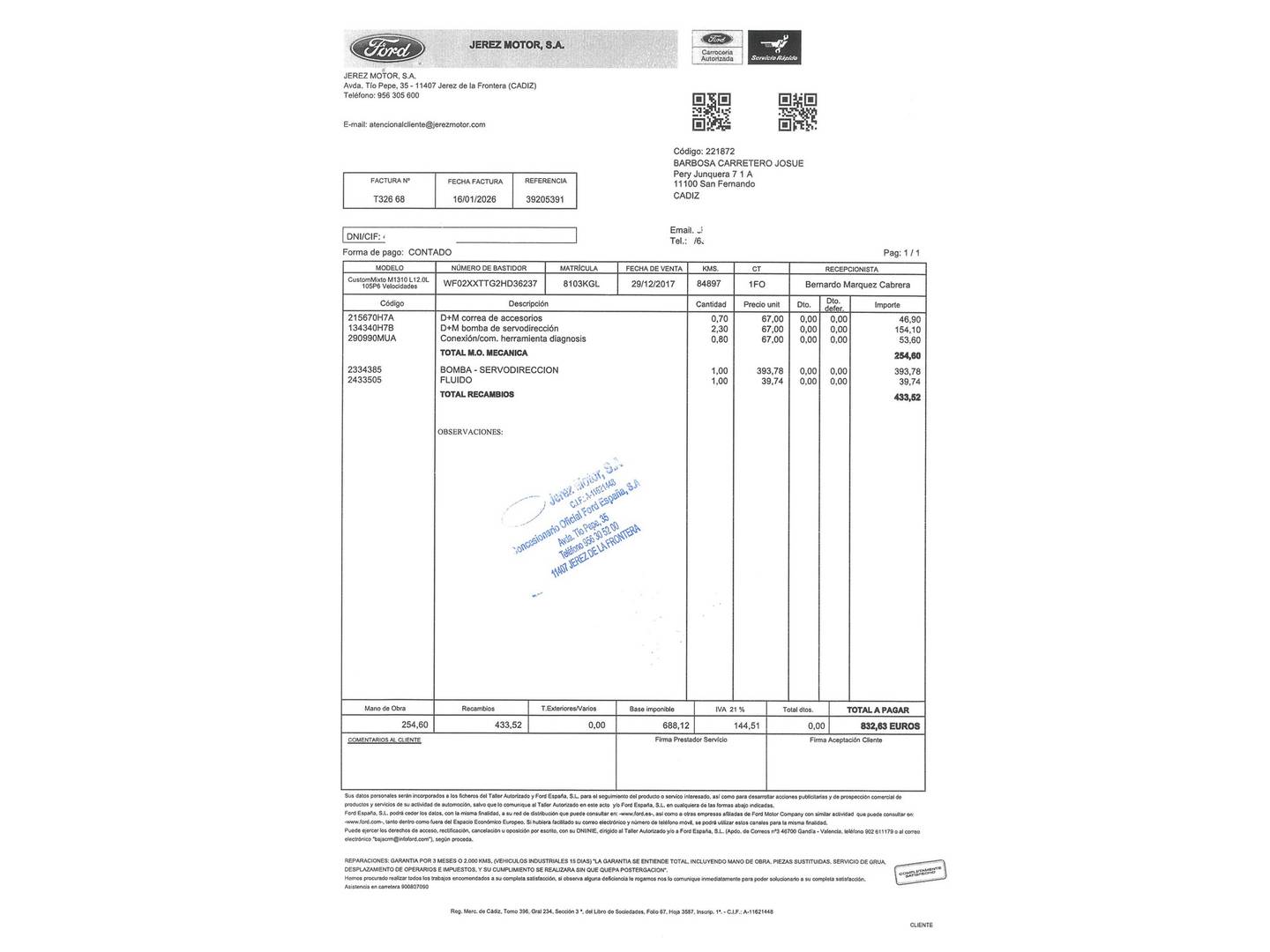 Foto Ford Transit Custom Ford Transit Custom 2.0 TDCI 310 L1 Ambiente (105 CV)