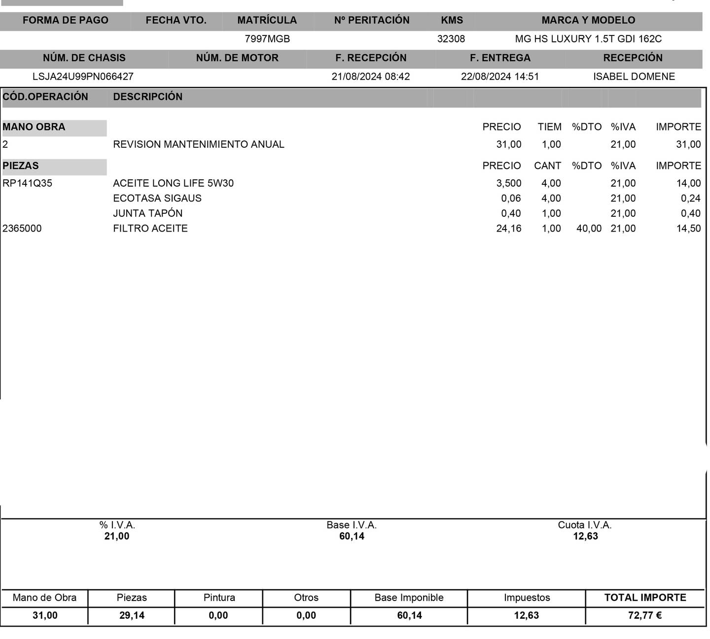 Foto MG HS MG HS 1.5 Turbo GDI Luxury DCT (162 CV)