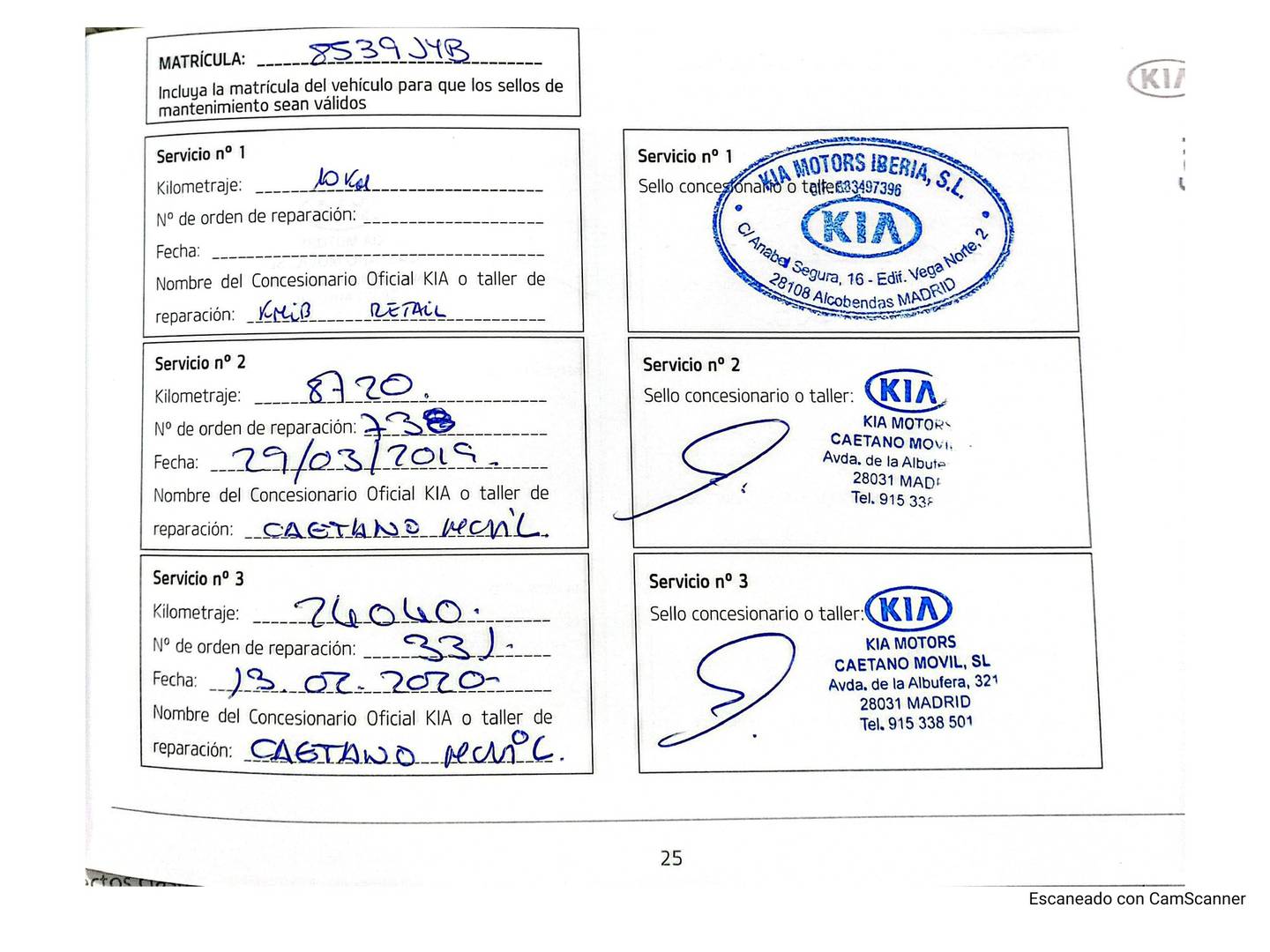 Foto del mantenimiento del Toyota C-HR Toyota C-HR 1.8 125H Advance (122 CV)