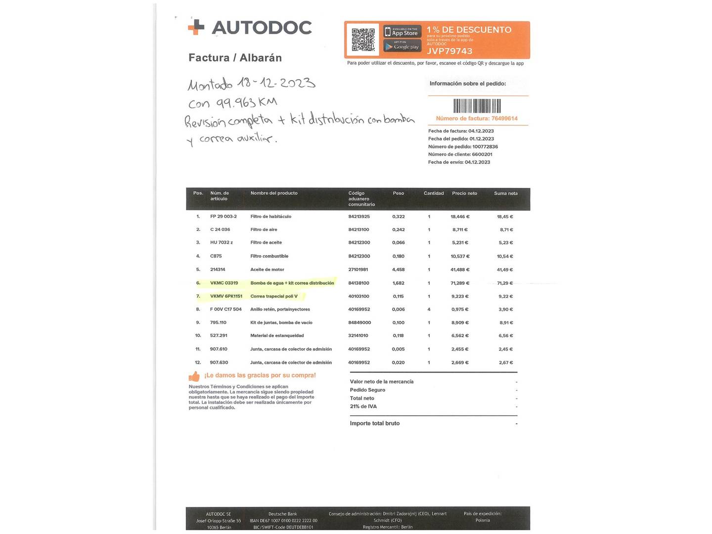 Foto del mantenimiento del Peugeot 3008 Peugeot 3008 1.5L BlueHDi (130CV) S&S Crossway