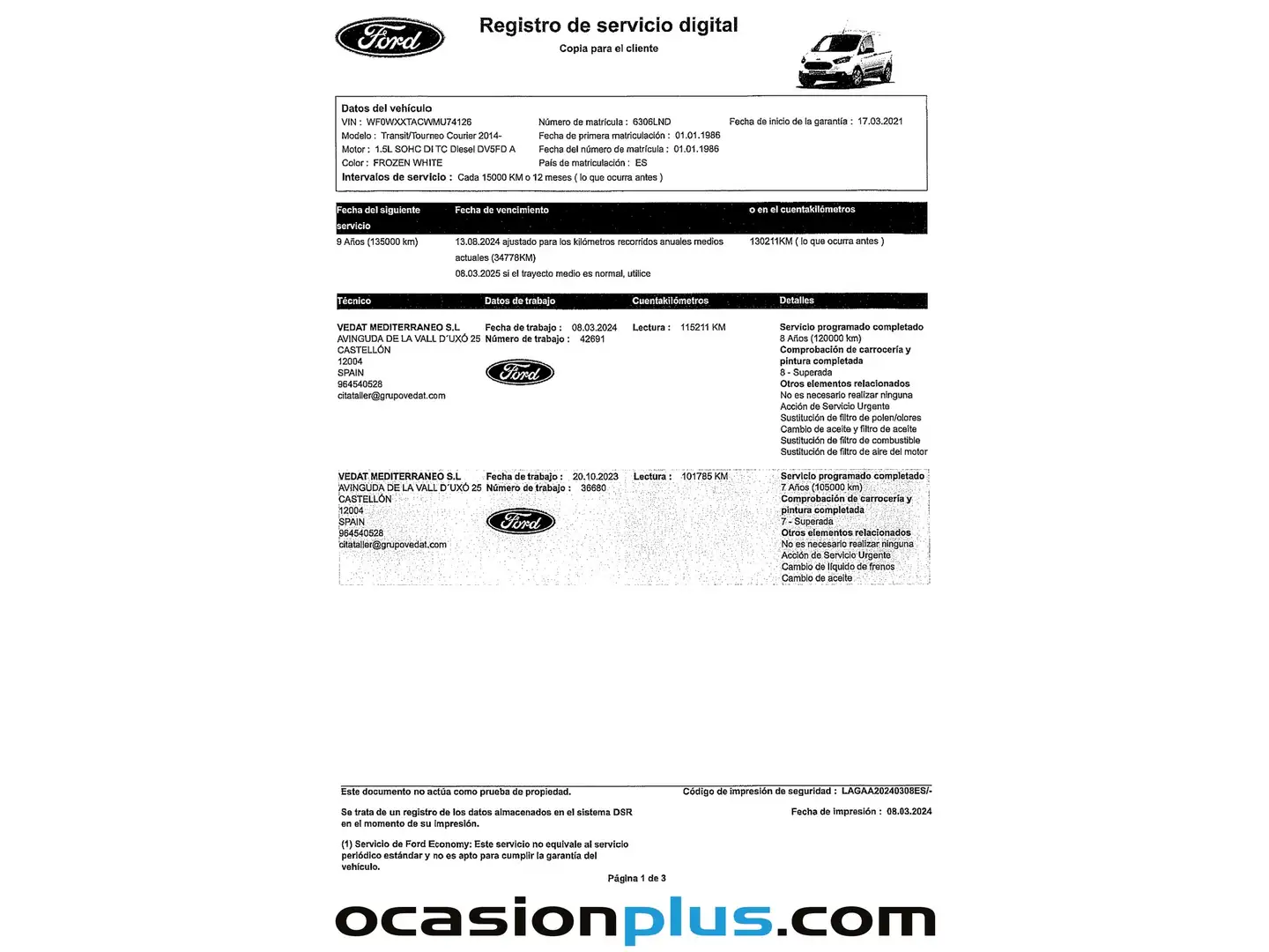 Foto Ford Transit Courier Ford Transit Courier 1.5 TDCI Trend (75 CV)