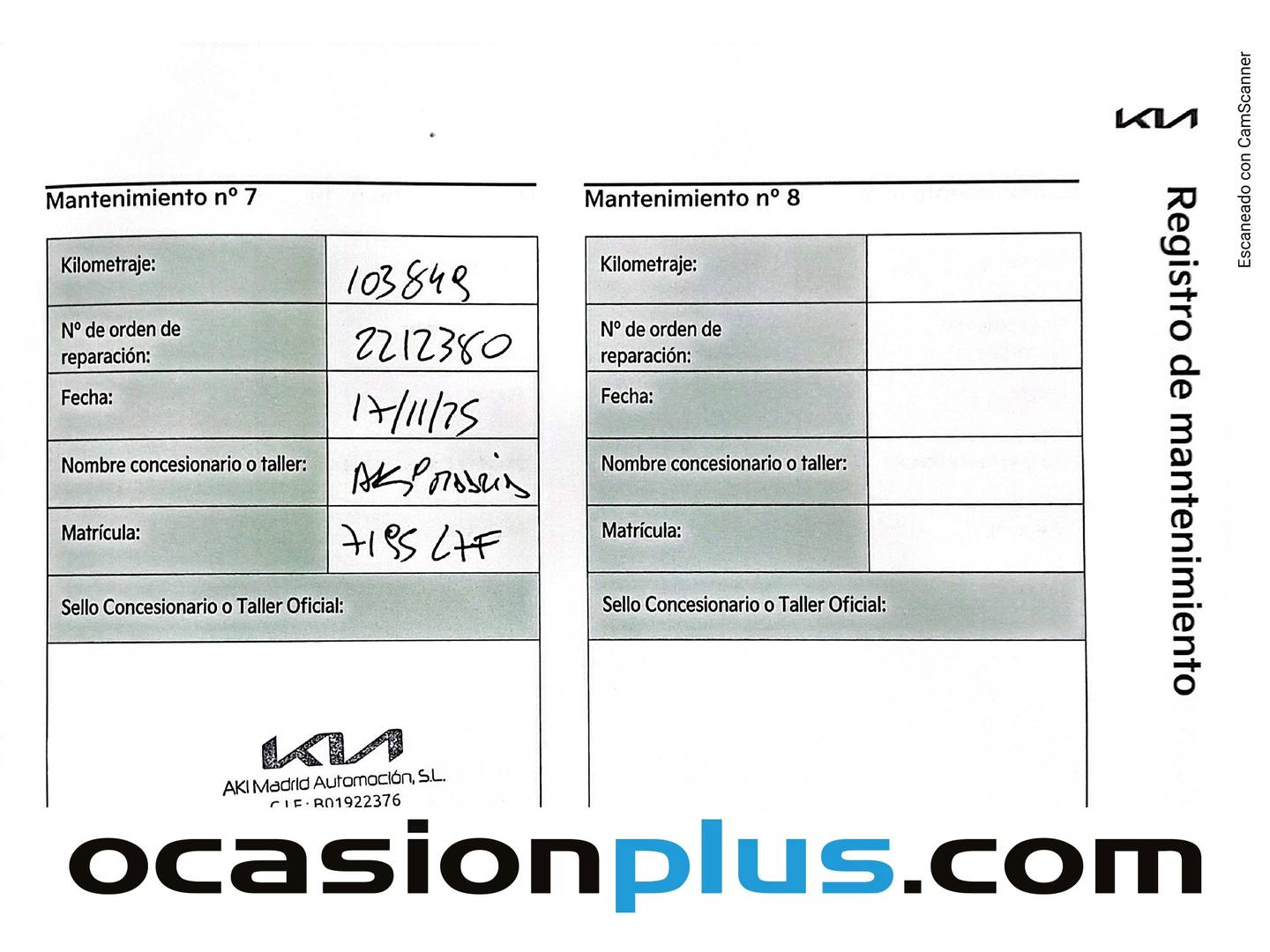 Foto del mantenimiento del KIA Niro KIA Niro 1.6 GDi HEV Drive (141 CV)