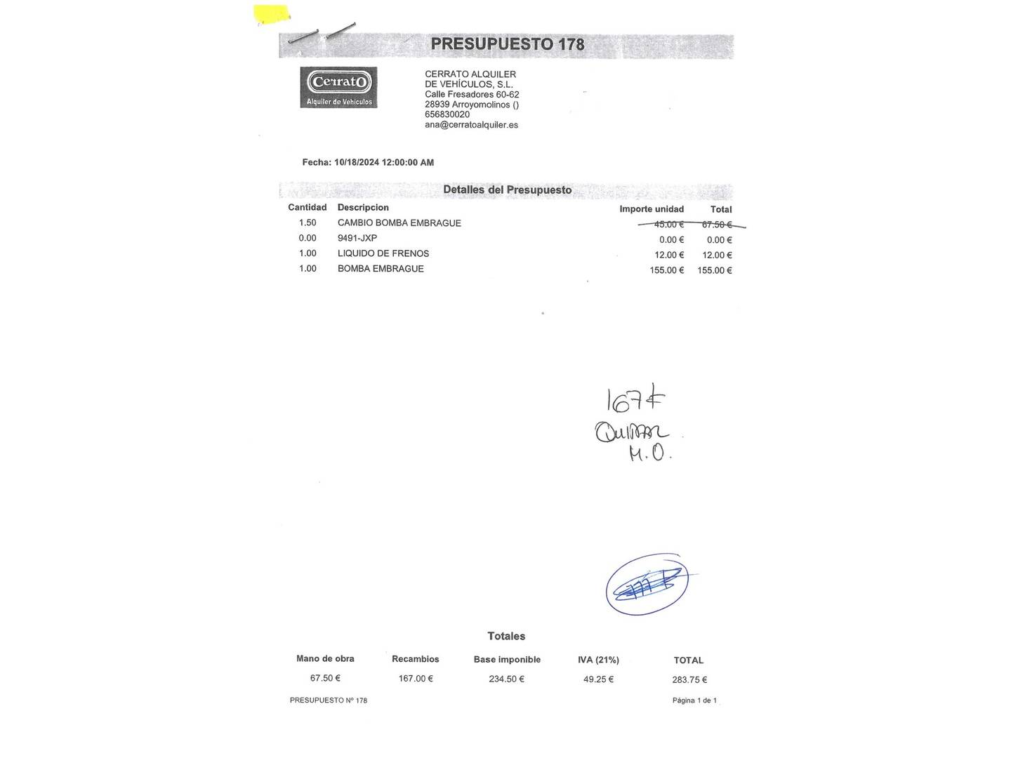 Foto del mantenimiento del Ford Focus Ford Focus SportBreak 1.0 Ecoboost Business (125 CV)