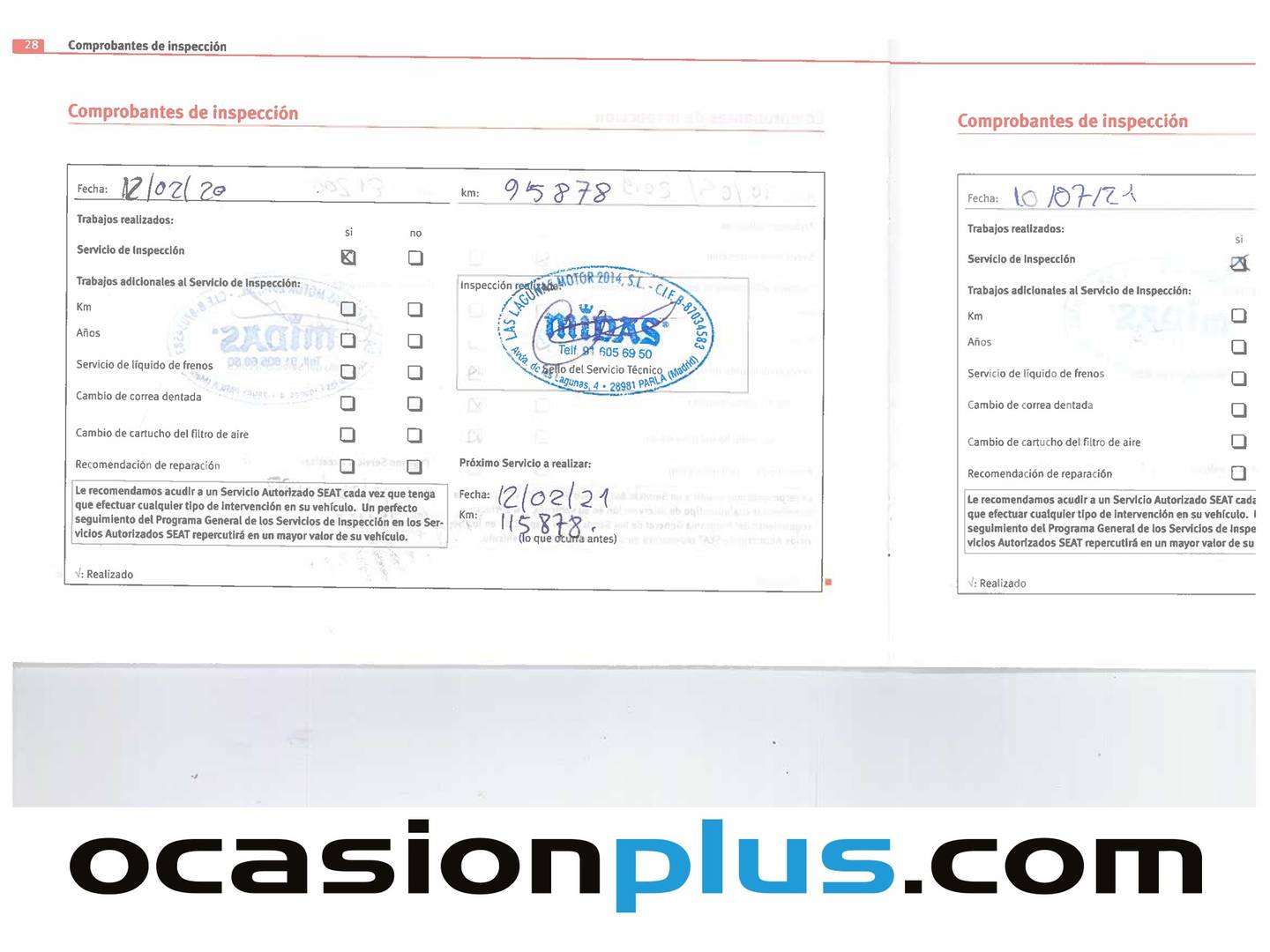 Foto del mantenimiento del Seat Ibiza Seat Ibiza 1.4 16v Reference Auto (75 CV)